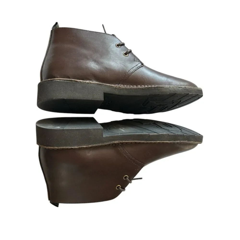 Polo Ralph Lauren Talan Chukka Brown Leather Men's sz 8.5D Lace-Up Casual Dress